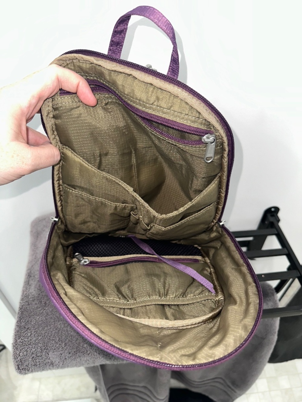 eBags Mini Backpack in Eggplant Purple - Picture 7 of 8
